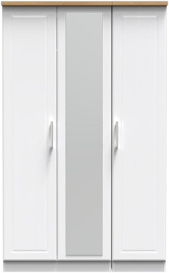 Kent Mirrored 3 Door Triple Wardrobe