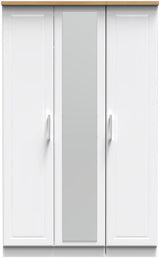 Kent Mirrored 3 Door Triple Wardrobe