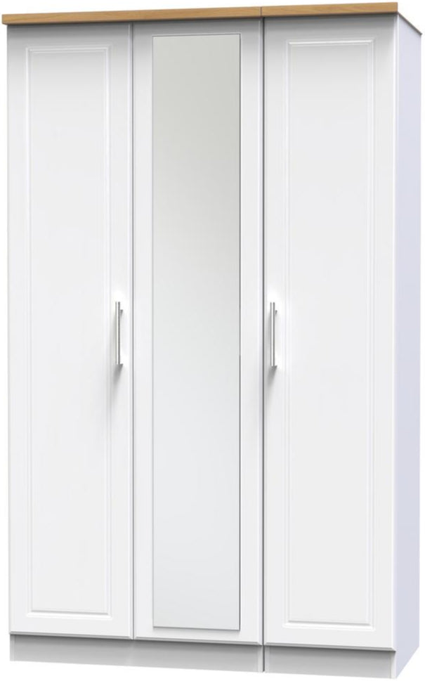 Kent Mirrored 3 Door Triple Wardrobe