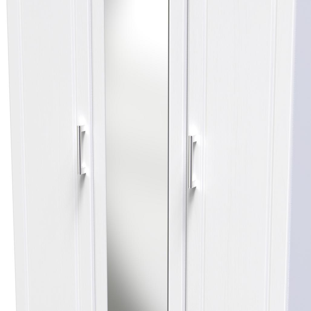 Kent Mirrored 3 Door Triple Wardrobe