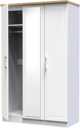 Kent Mirrored 3 Door Triple Wardrobe