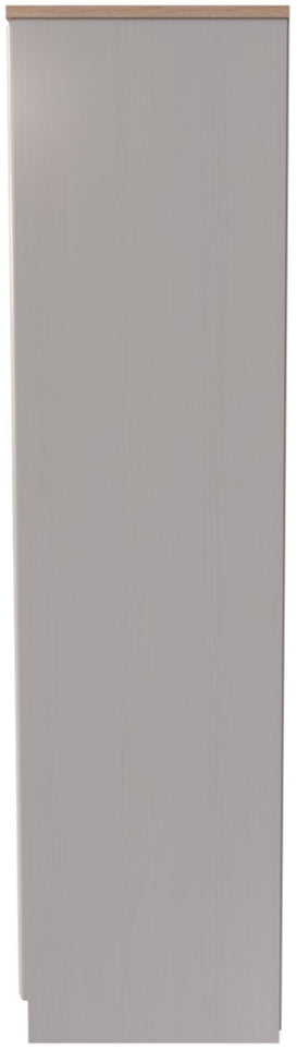 Kent Tall 3 Door Triple Wardrobe with Oak Top