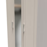 Kent Tall Mirrored 3 Door Triple Wardrobe with Oak Top