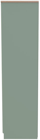 Kent Tall Mirrored 3 Door Triple Wardrobe with Oak Top