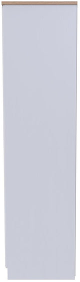 Kent Tall Mirrored 3 Door Triple Wardrobe with Oak Top