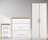 Kent 2 Door Double Wardrobe, 3 Drawer Bedside & 3 Drawer Deep Chest of Drawers