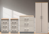 Kent 2 Door Double Wardrobe, 3 Drawer Bedsides & 3 Drawer Deep Chest of Drawers