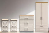 Kent 2 Drawer 2 Door Double Wardrobe, 3 Drawer Bedsides & 3 Drawer Deep Chest of Drawers