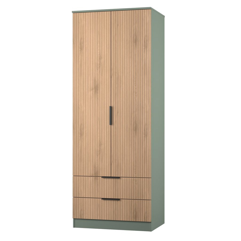 Java Tall 2 Drawer 2 Door Double Wardrobe
