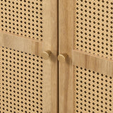 Manila Rattan 3 Piece Bedroom Set with 2 Door Wardrobe, Bedside Table & Chest of 3+2 Drawers