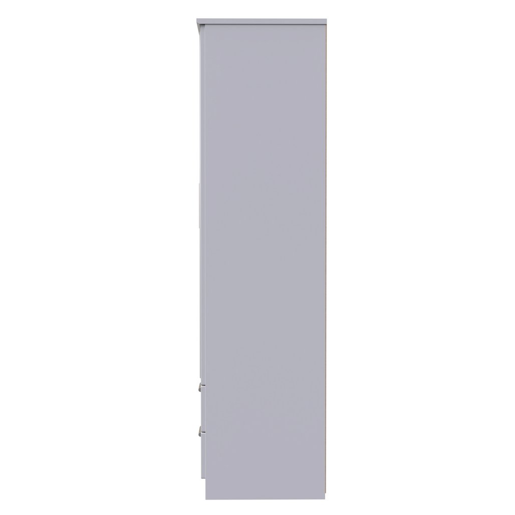 Knightsbridge Tall 2 Door 2 Drawer Double Mirrored Wardrobe