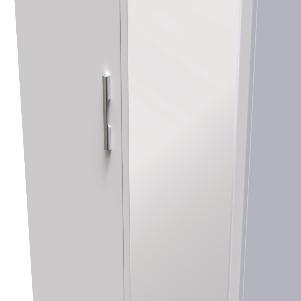Knightsbridge Tall 2 Door 2 Drawer Double Mirrored Wardrobe