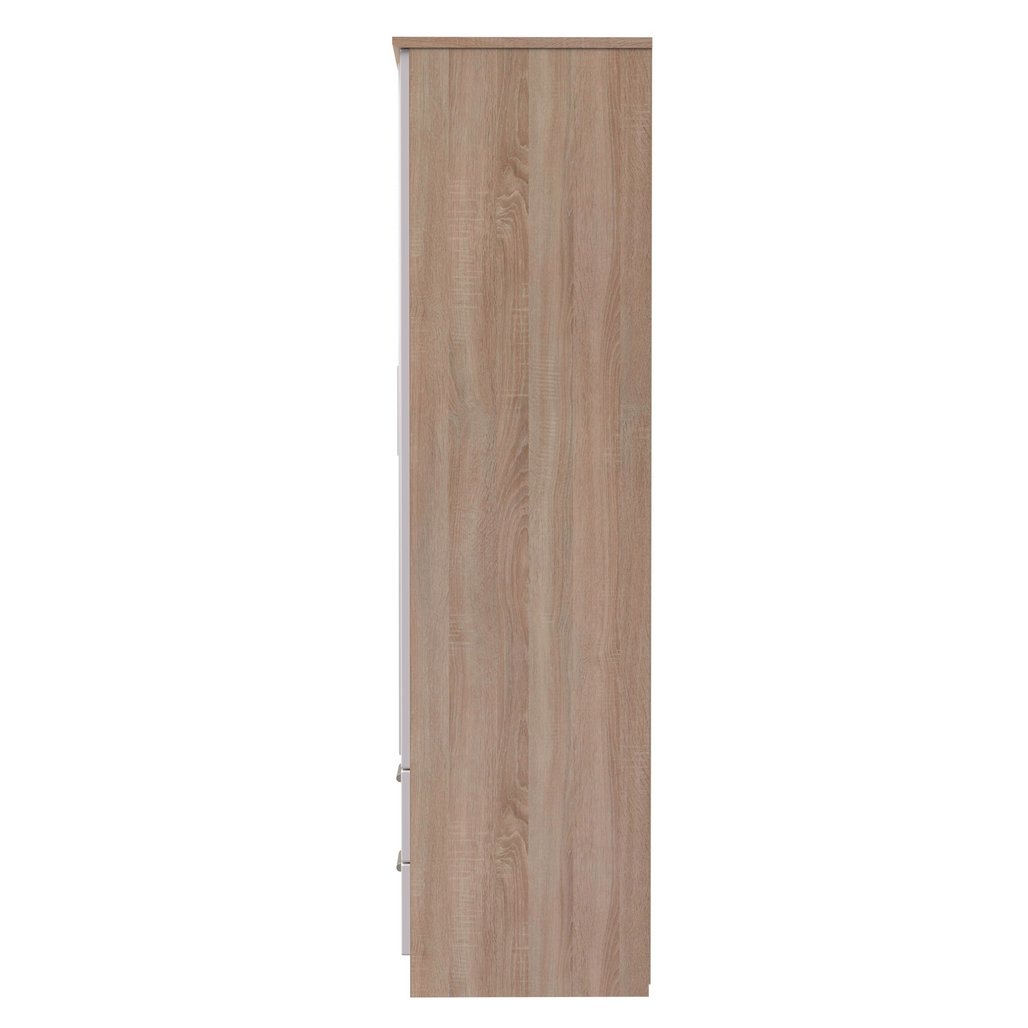 Knightsbridge Tall 2 Door 2 Drawer Double Mirrored Wardrobe