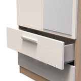 Knightsbridge Tall 2 Door 2 Drawer Double Mirrored Wardrobe