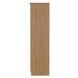 Knightsbridge Tall 2 Door 2 Drawer Double Mirrored Wardrobe