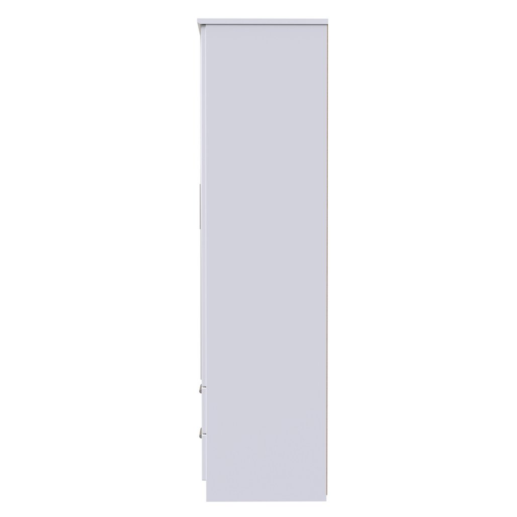 Knightsbridge Tall 2 Door 2 Drawer Double Mirrored Wardrobe