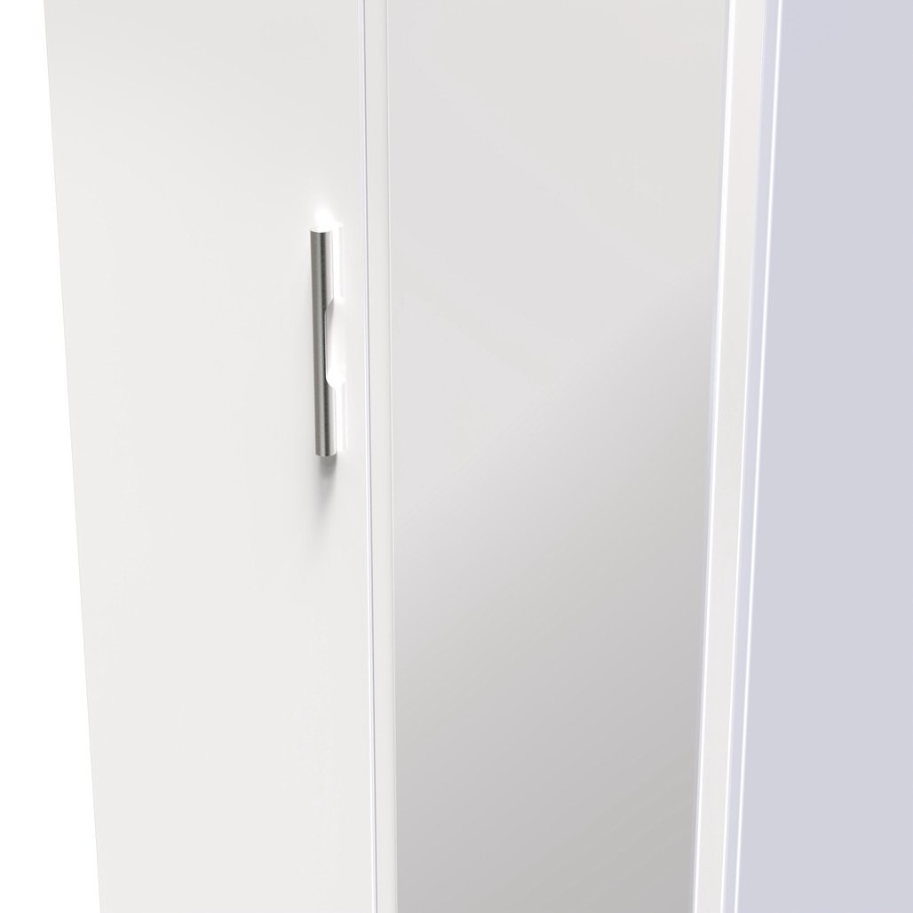Knightsbridge Tall 2 Door 2 Drawer Double Mirrored Wardrobe