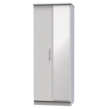 Knightsbridge Tall Mirrored 2 Door Double Wardrobe
