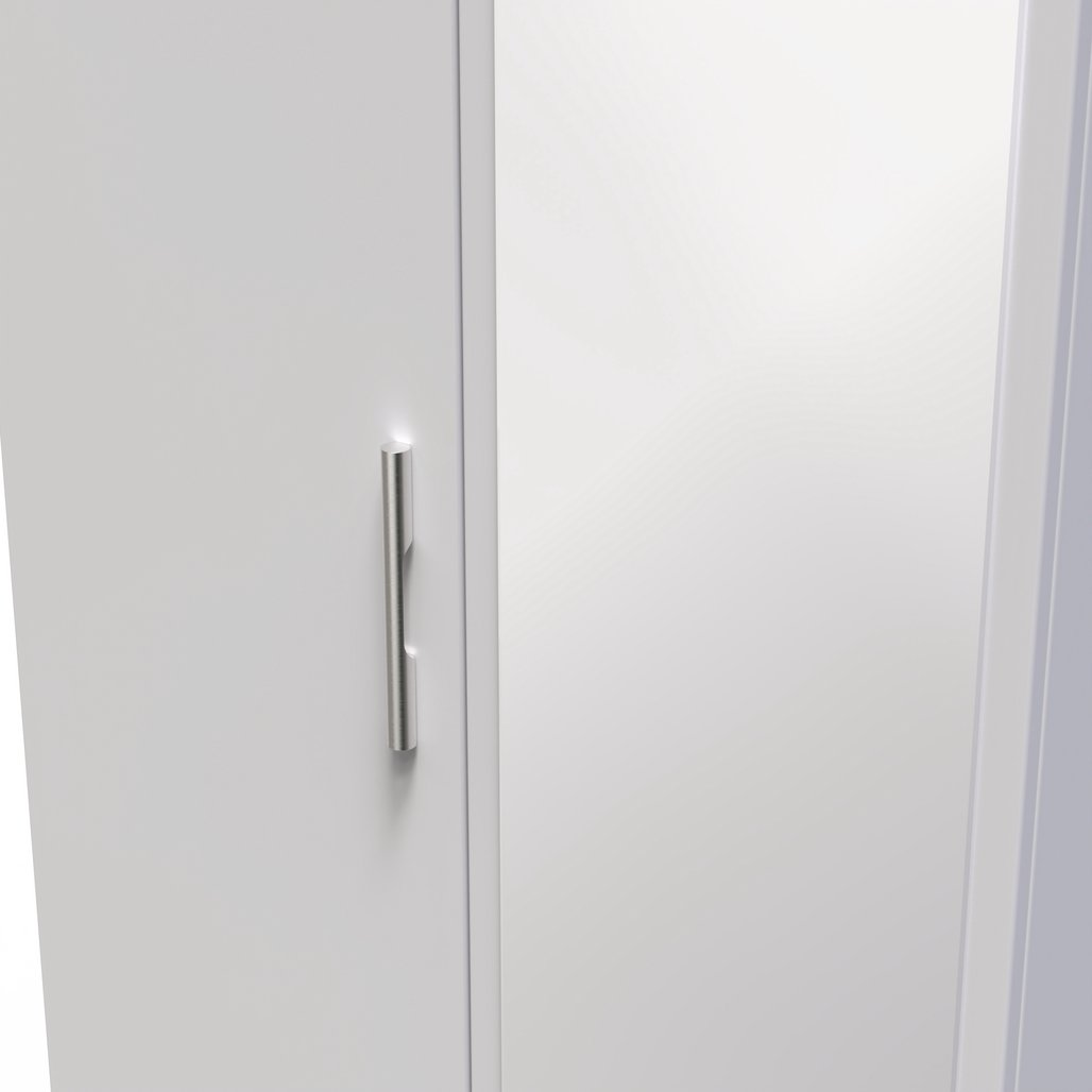 Knightsbridge Tall Mirrored 2 Door Double Wardrobe