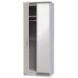 Knightsbridge Tall Mirrored 2 Door Double Wardrobe