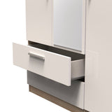 Knightsbridge Mirrored 2 Drawer 3 Door Triple Wardrobe