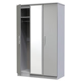 Knightsbridge Mirrored 3 Door Triple Wardrobe