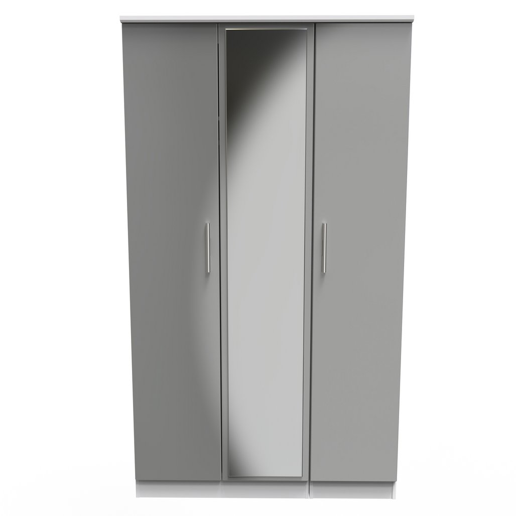 Knightsbridge Mirrored 3 Door Triple Wardrobe