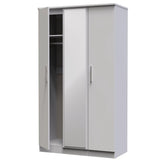 Knightsbridge Mirrored 3 Door Triple Wardrobe