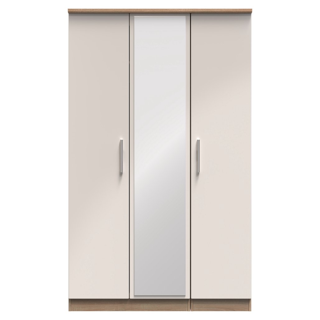 Knightsbridge Mirrored 3 Door Triple Wardrobe