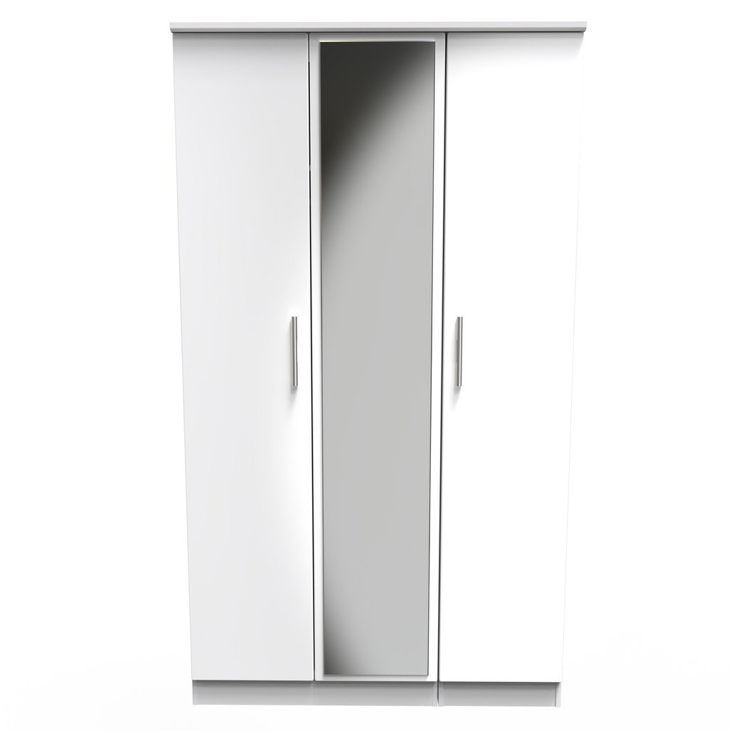 Knightsbridge Mirrored 3 Door Triple Wardrobe