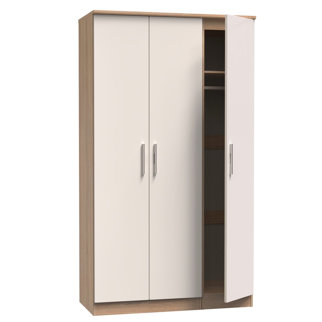 Knightsbridge Tall 3 Door Triple Wardrobe