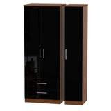 Knightsbridge Tall Large 2 Drawer 3 Door Triple Wardrobe