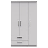 Knightsbridge Tall Large 2 Drawer 3 Door Triple Wardrobe