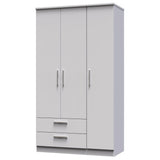 Knightsbridge Tall Large 2 Drawer 3 Door Triple Wardrobe