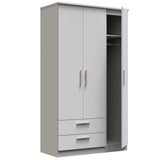 Knightsbridge Tall Large 2 Drawer 3 Door Triple Wardrobe