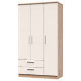 Knightsbridge Tall Large 2 Drawer 3 Door Triple Wardrobe