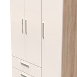 Knightsbridge Tall Large 2 Drawer 3 Door Triple Wardrobe