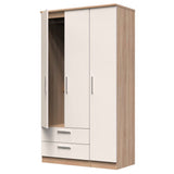 Knightsbridge Tall Large 2 Drawer 3 Door Triple Wardrobe