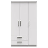 Knightsbridge Tall Large 2 Drawer 3 Door Triple Wardrobe