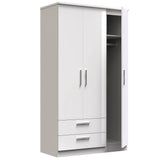 Knightsbridge Tall Large 2 Drawer 3 Door Triple Wardrobe