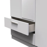 Knightsbridge Tall Mirrored Large 2 Drawer 3 Door Triple Wardrobe