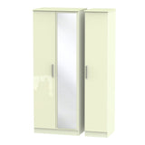 Knightsbridge Tall Mirrored 3 Door Triple Wardrobe