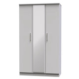 Knightsbridge Tall Mirrored 3 Door Triple Wardrobe