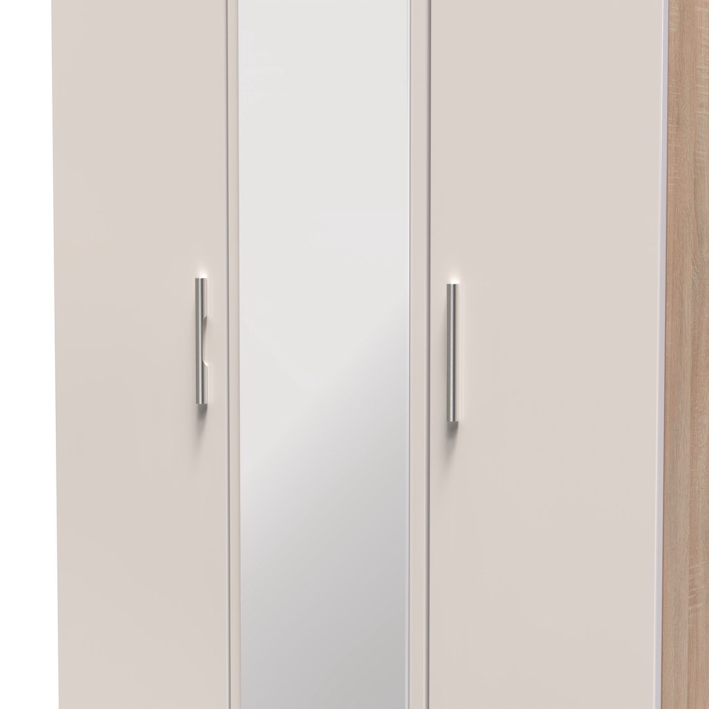 Knightsbridge Tall Mirrored 3 Door Triple Wardrobe
