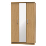 Knightsbridge Tall Mirrored 3 Door Triple Wardrobe