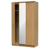 Knightsbridge Tall Mirrored 3 Door Triple Wardrobe