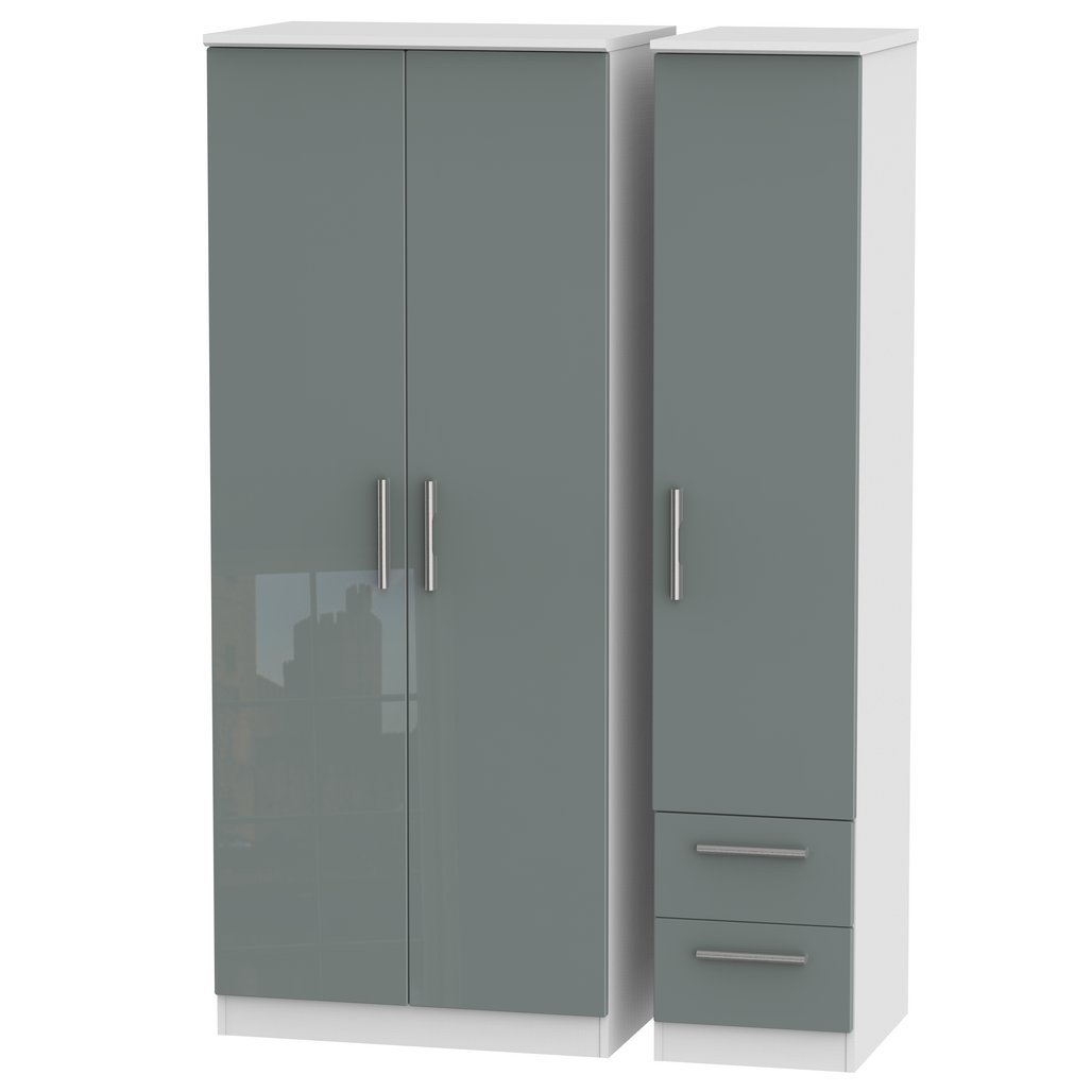 Knightsbridge 2 Drawer 3 Door Triple Wardrobe