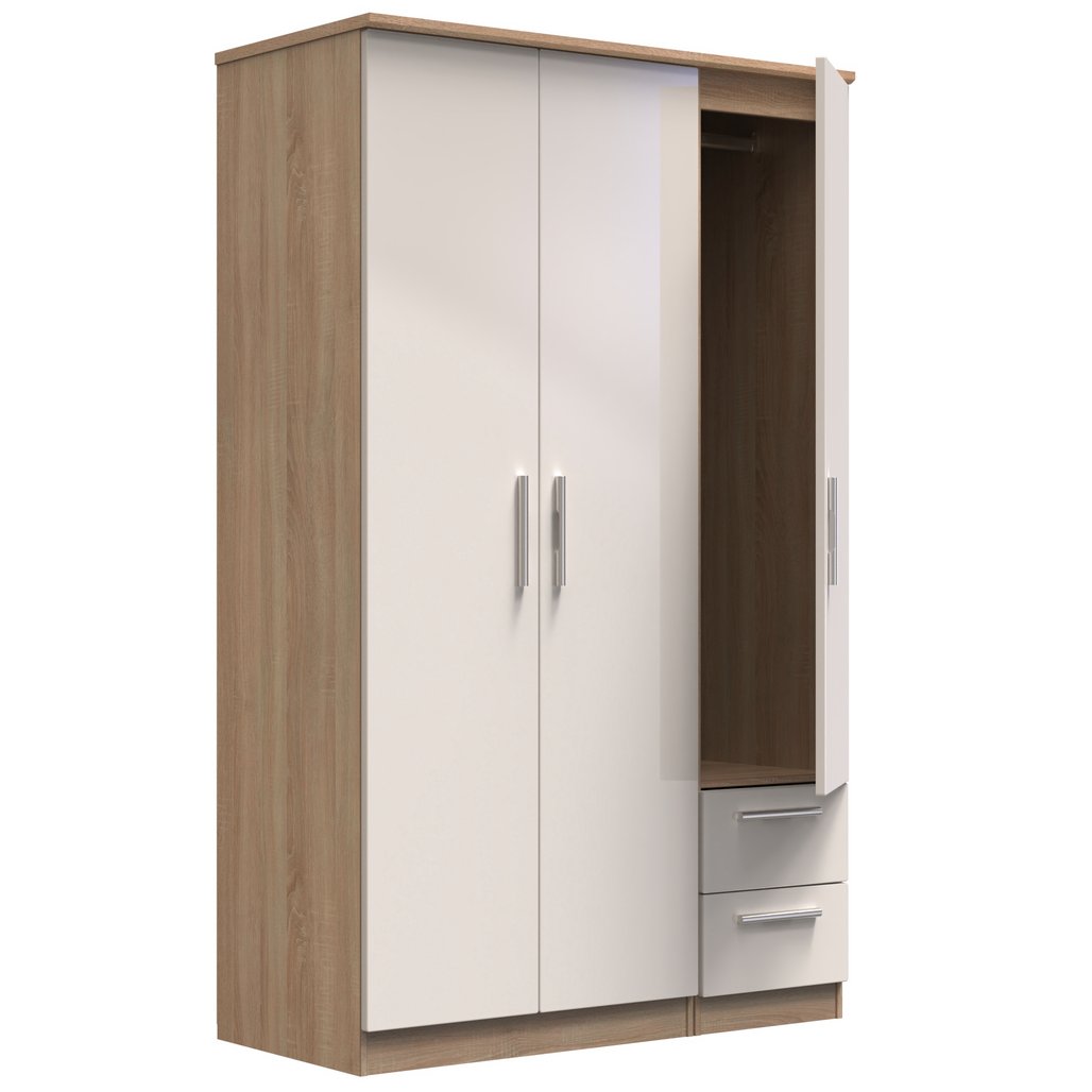 Knightsbridge 2 Drawer 3 Door Triple Wardrobe