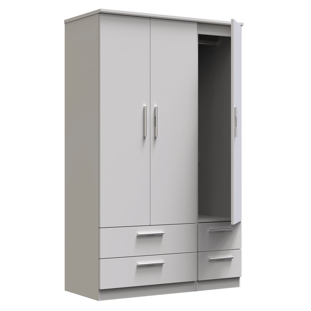 Knightsbridge 4 Drawer 3 Door Triple Wardrobe