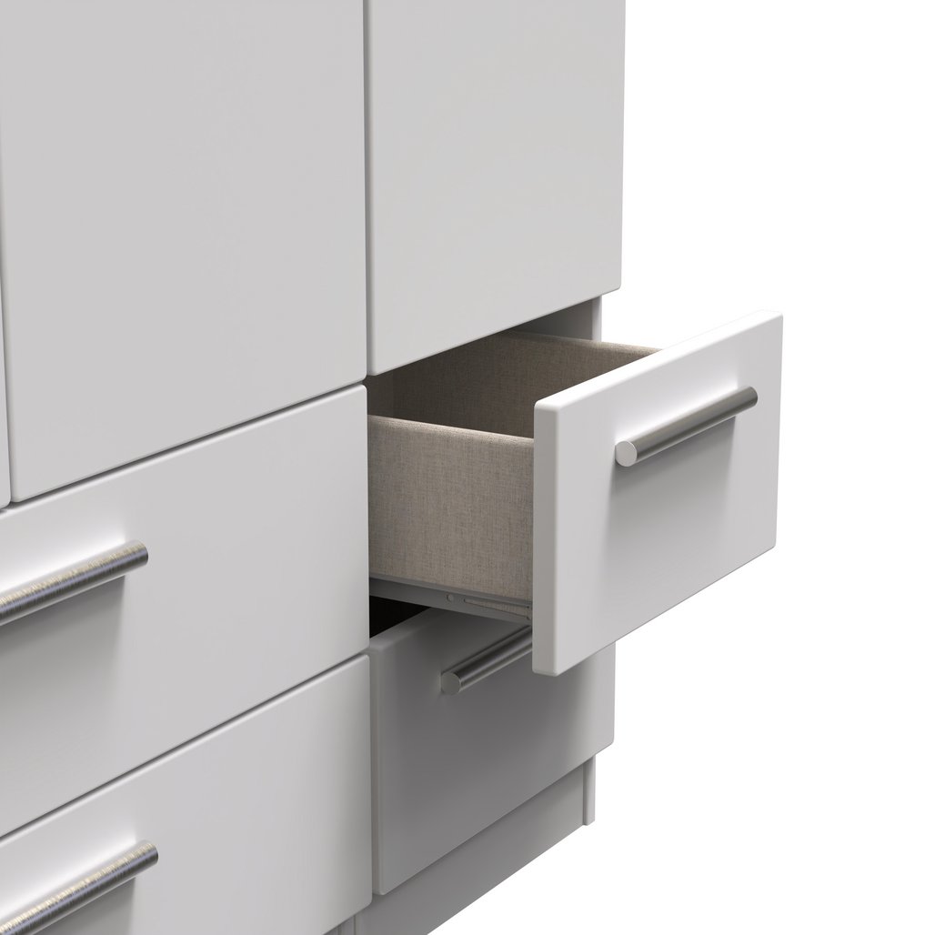 Knightsbridge 4 Drawer 3 Door Triple Wardrobe